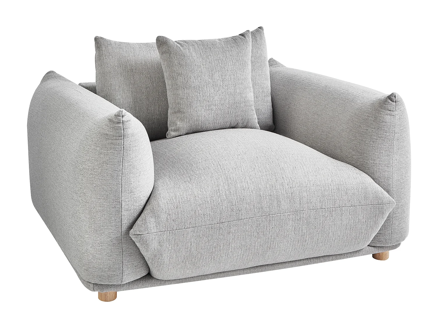 Fauteuil LUVOS Tissu Gris clair
