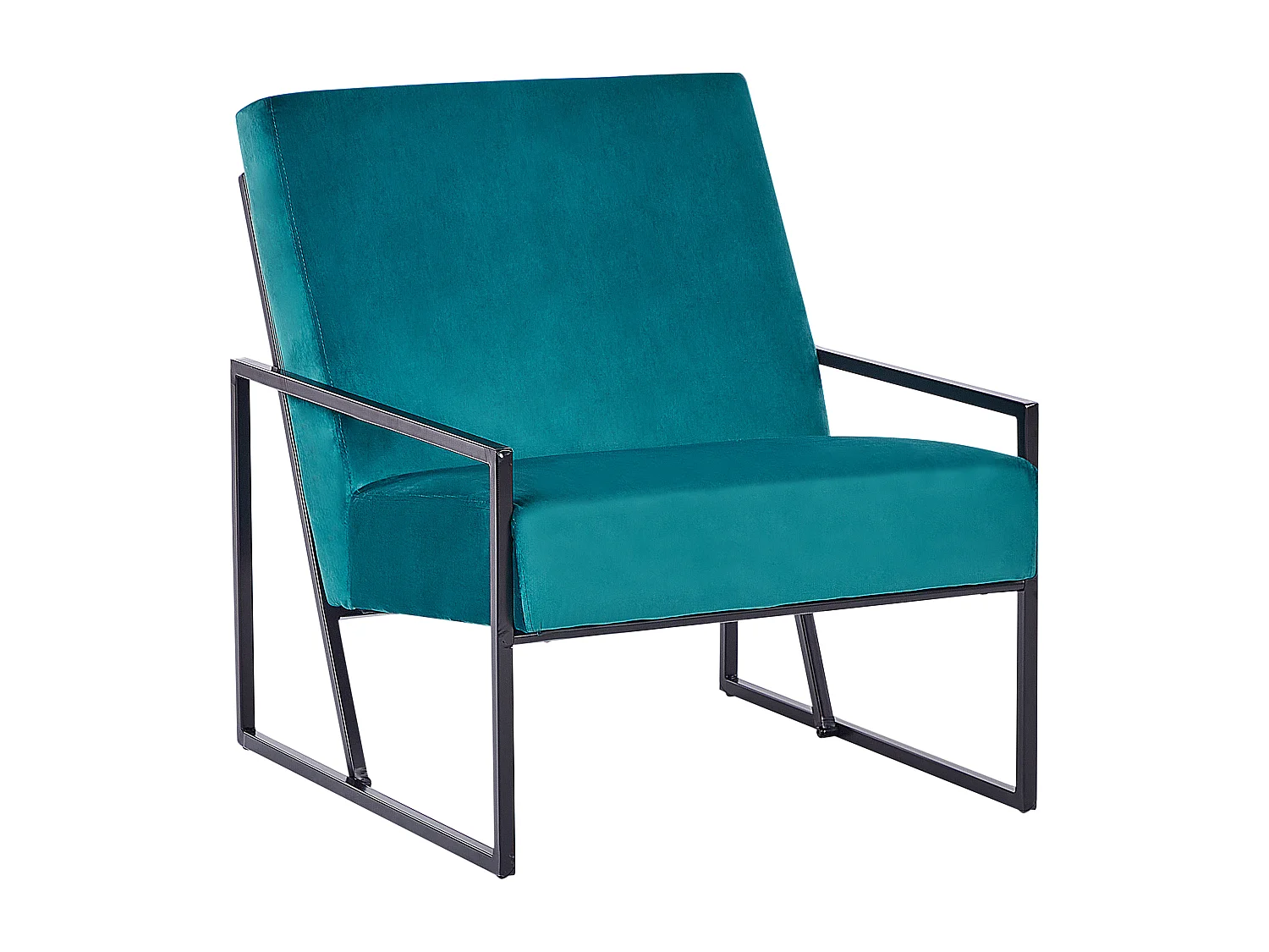 Fauteuil DELARY Velours Bleu paon