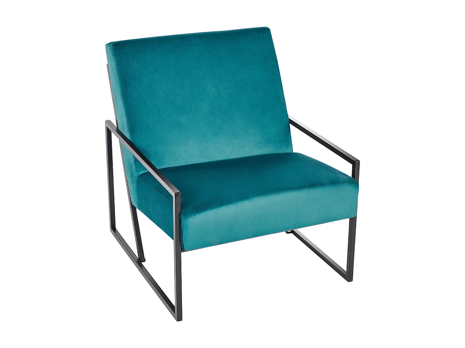 Fauteuil DELARY Velours Bleu paon