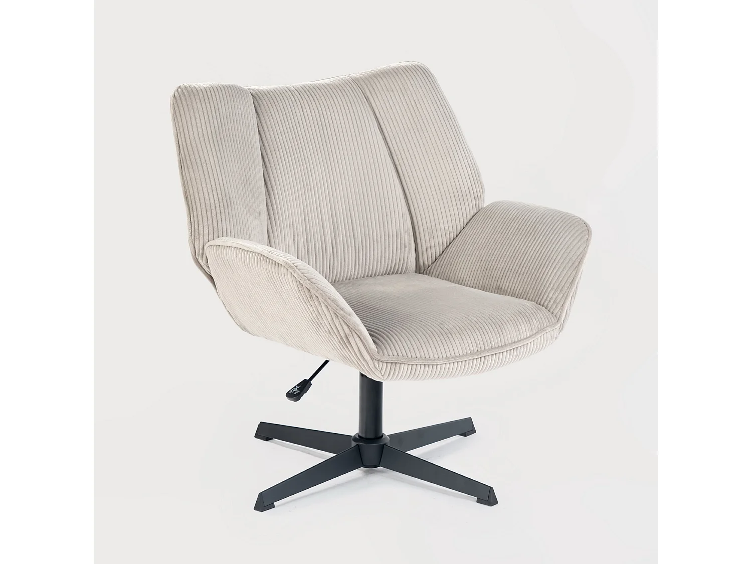 Chaise de bureau pivotant réglable en hauteur en velours côtelé,DUROTHILOFFICE