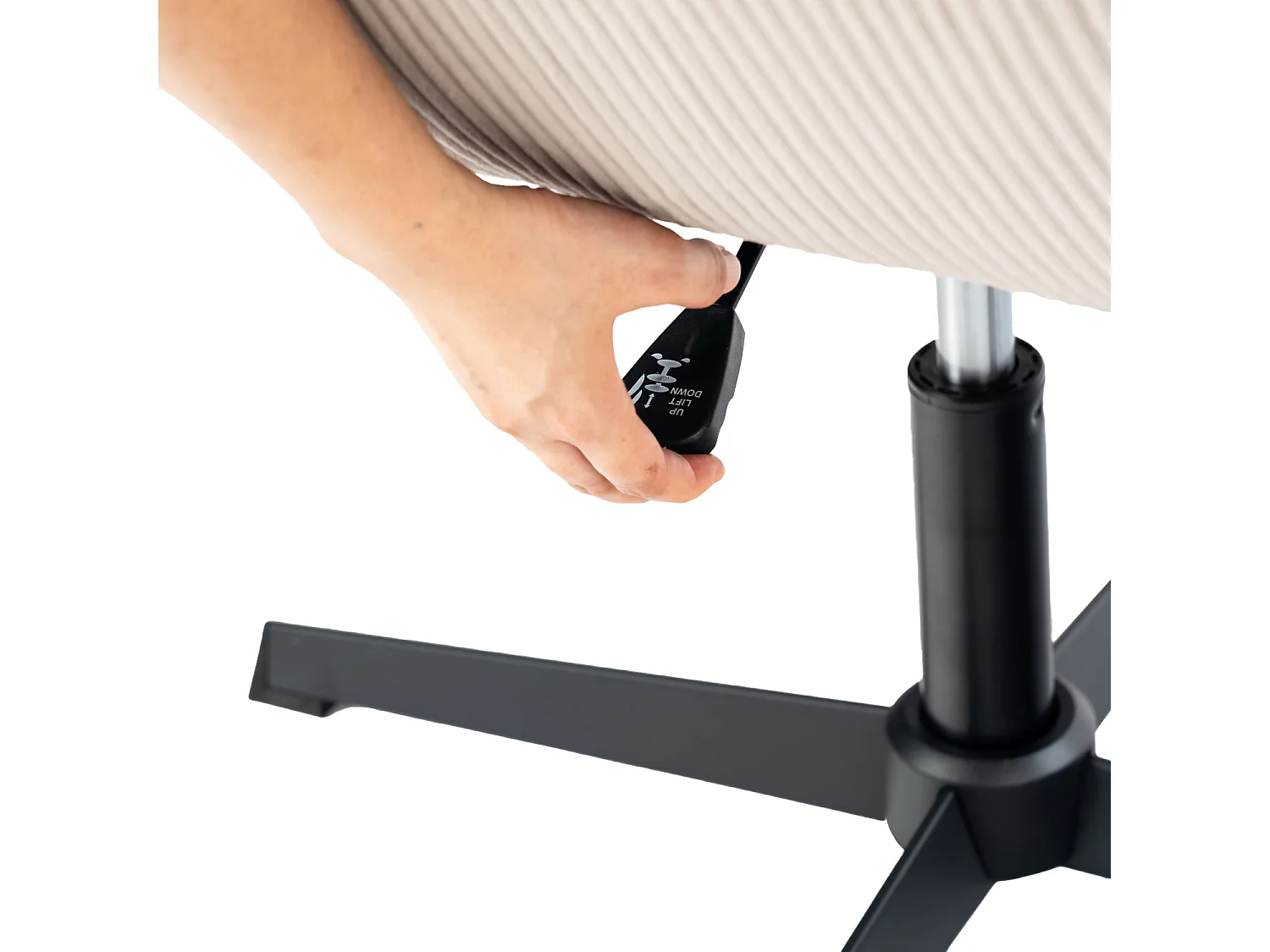 Chaise de bureau pivotant réglable en hauteur en velours côtelé,DUROTHILOFFICE