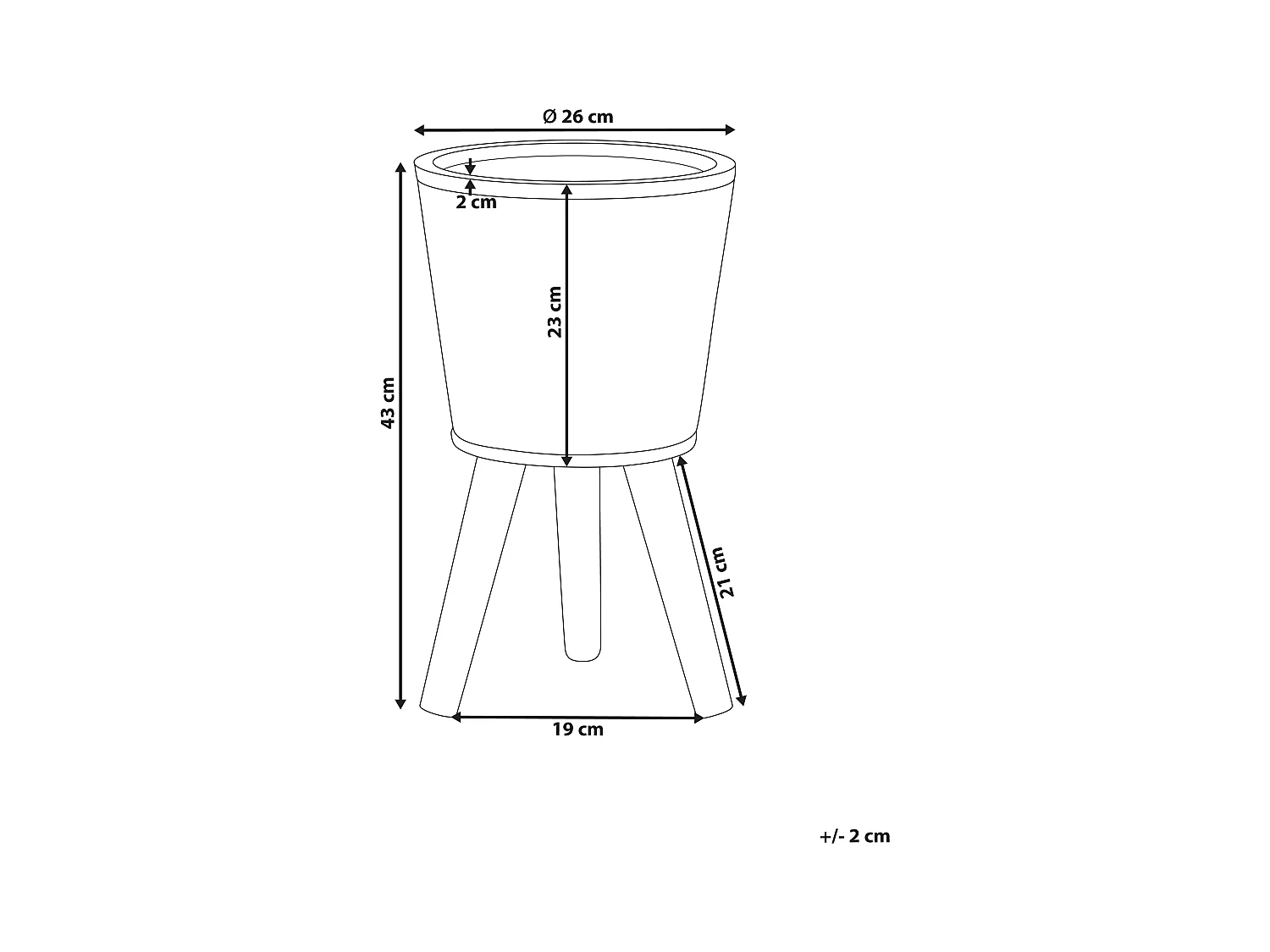 Pflanzentopf für den Innen- und Außenbereich Vintage-Stil Antik-Look cremeweiß Aliartos