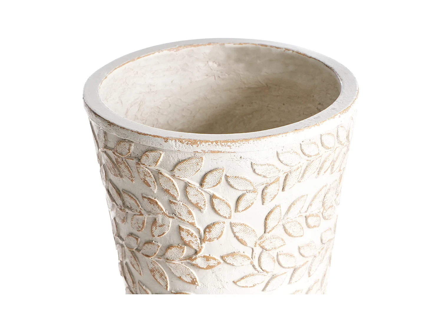 Pflanzentopf für den Innen- und Außenbereich Vintage-Stil Antik-Look cremeweiß Aliartos