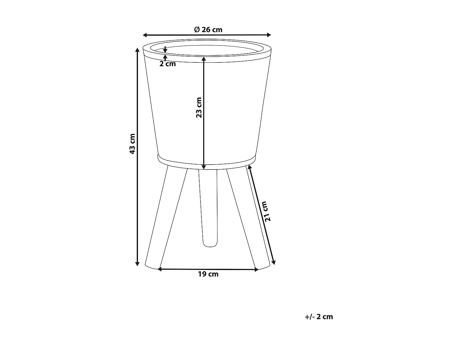 Pflanzentopf für den Innen- und Außenbereich Vintage-Stil Antik-Look cremeweiß Aliartos