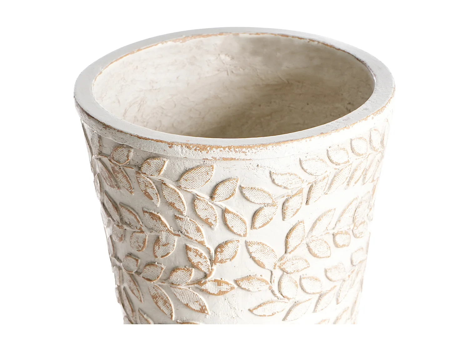 Cache-pot sur pied ALIARTOS 26 cm Blanc cassé