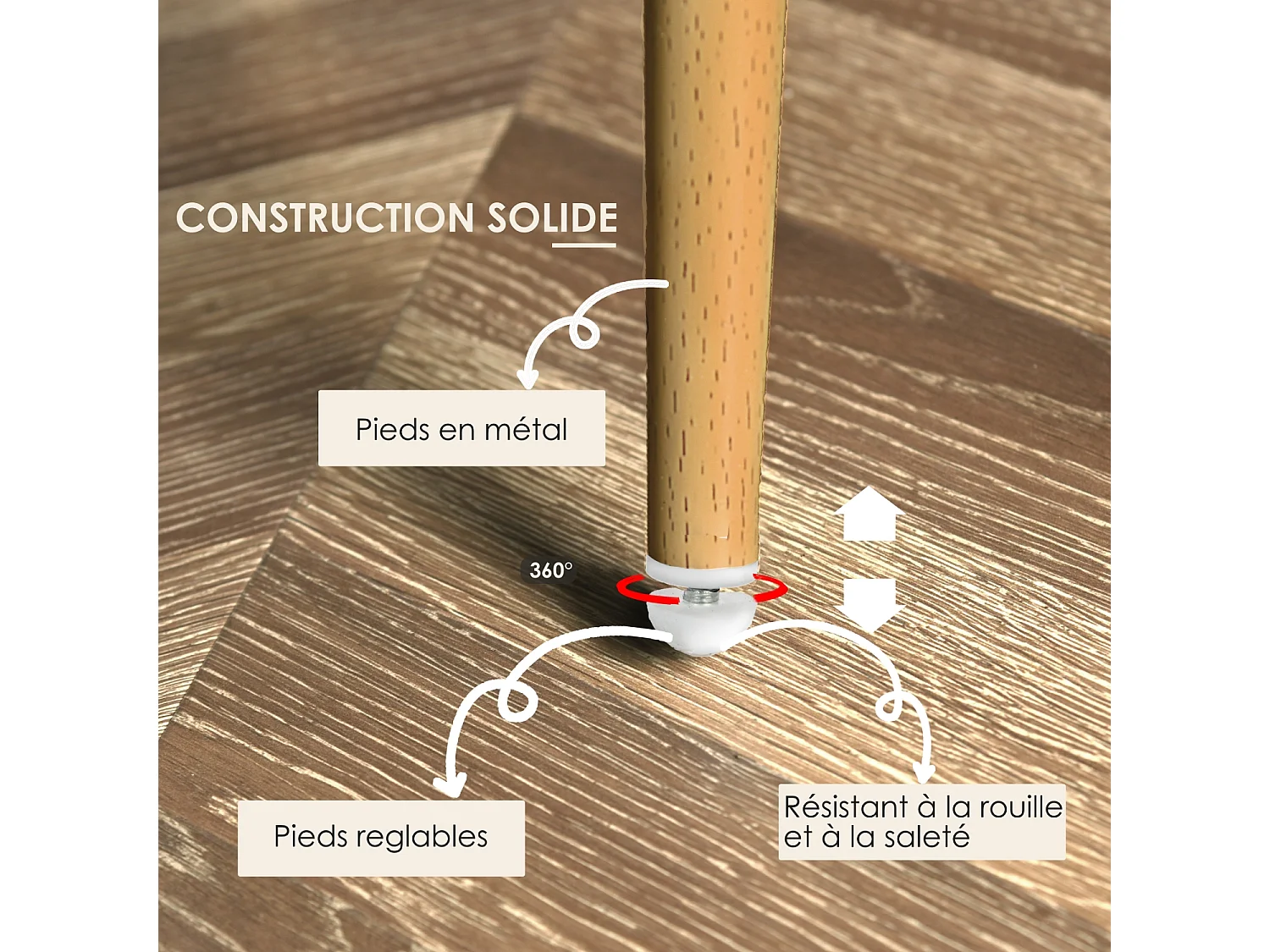 Lot de 2 chaise de salle à manger fauteuils en bouclette style scandinave,CROMWELL