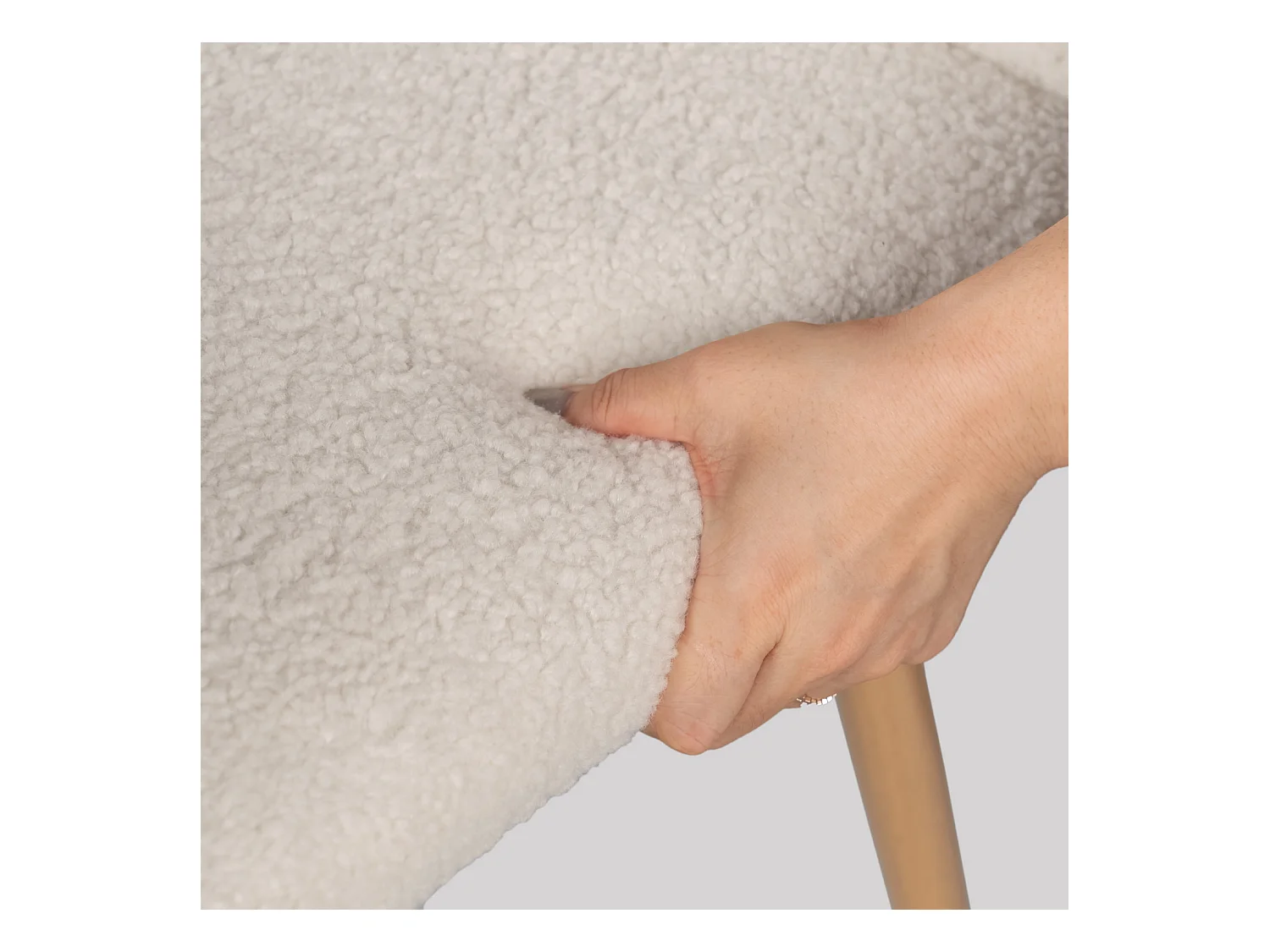 Lot de 6 chaise de salle à manger fauteuils en bouclette style scandinave,CROMWELL