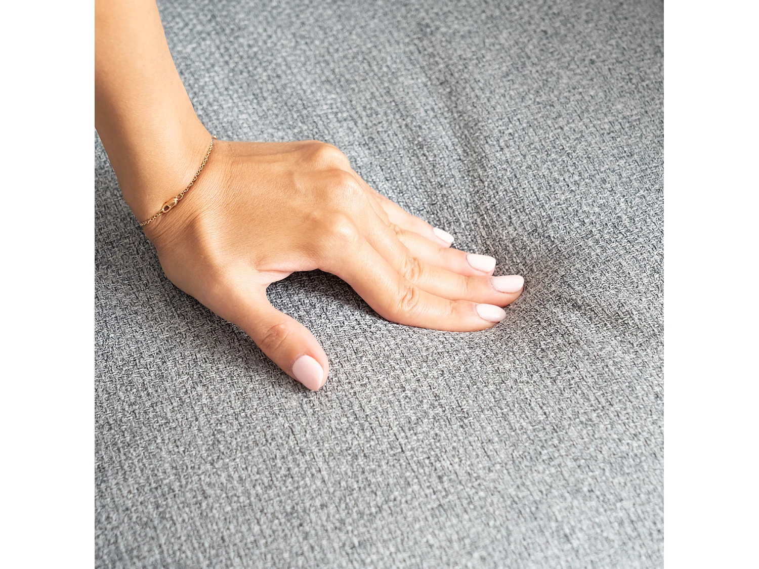 Fauteuil de salle à manger rotatif style scandinave en gris tissu,CARSON