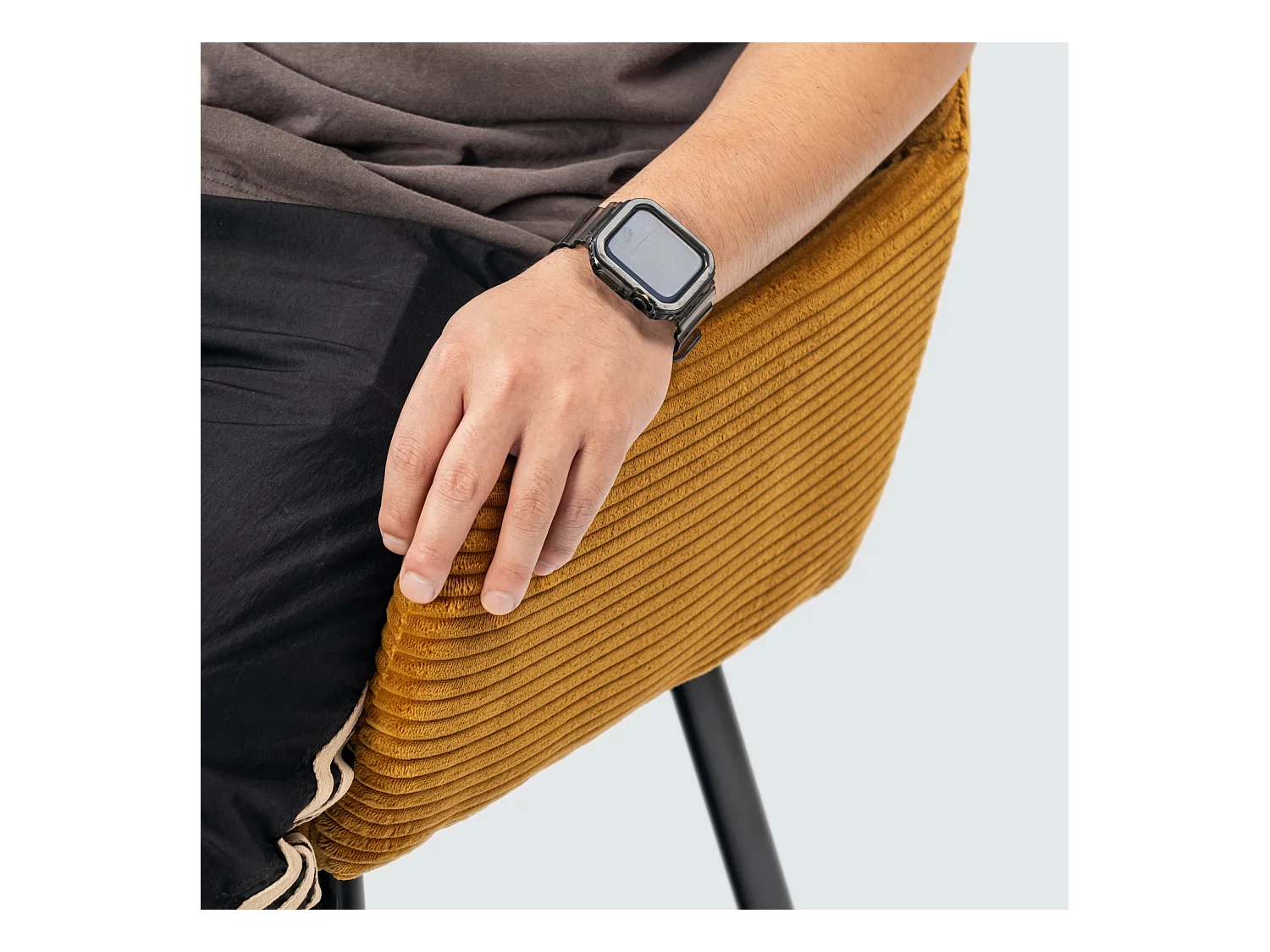 Lot de 2 chaises de salle à manger fauteuils en velours côtelé style scandinave,CROMWELL