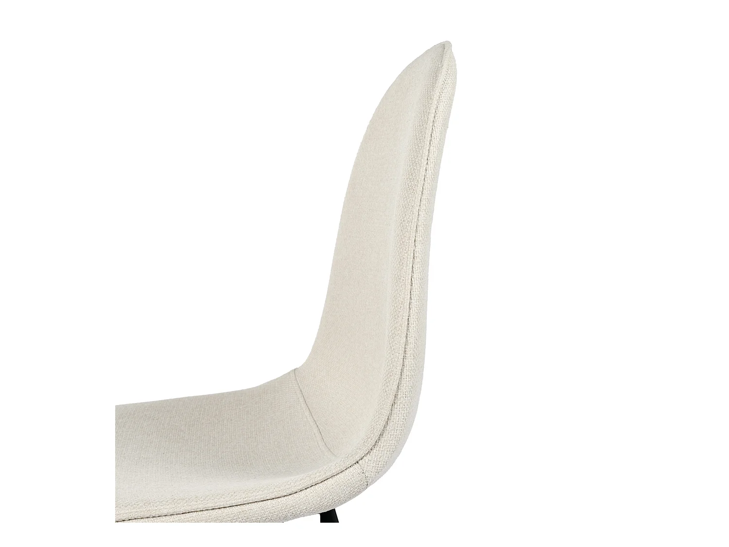 Lot de 4 chaises de salle à manger style industriel en tissu beige,CHARLTON