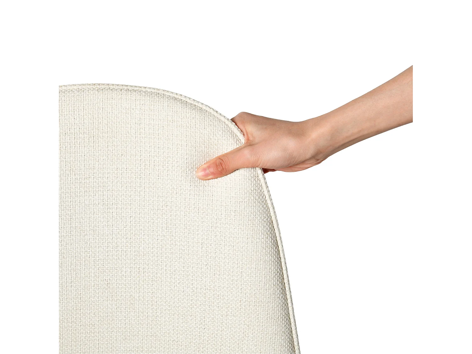 Lot de 4 chaises de salle à manger style industriel en tissu beige,CHARLTON