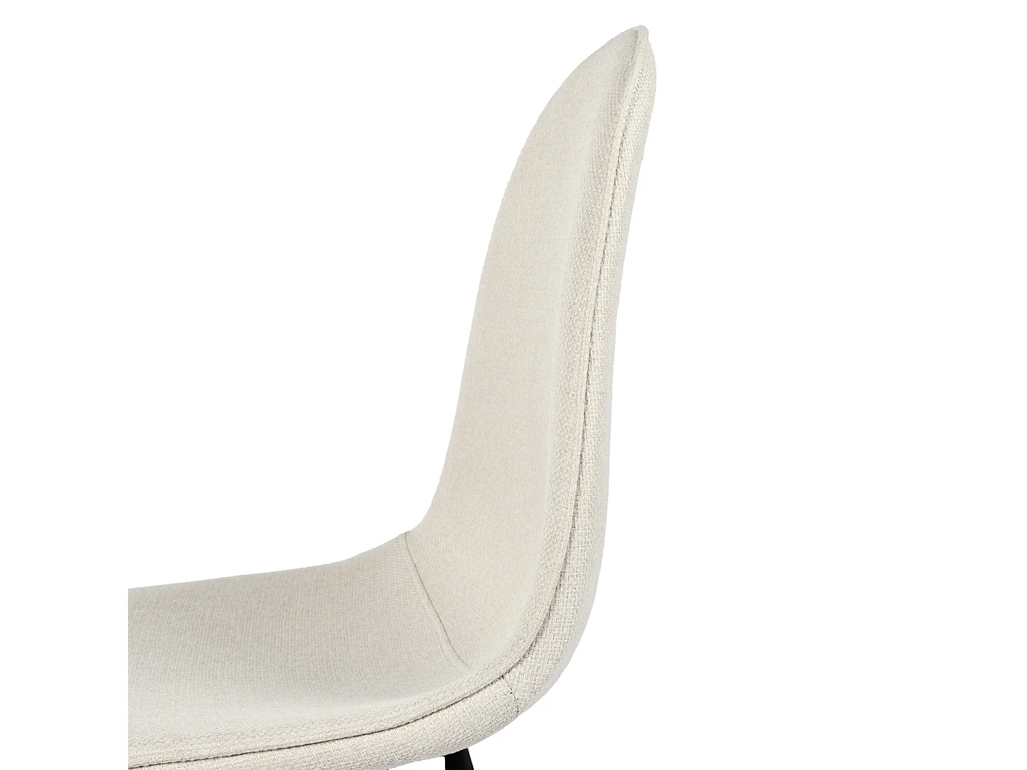 Lot de 4 chaises de salle à manger style industriel en tissu beige,CHARLTON