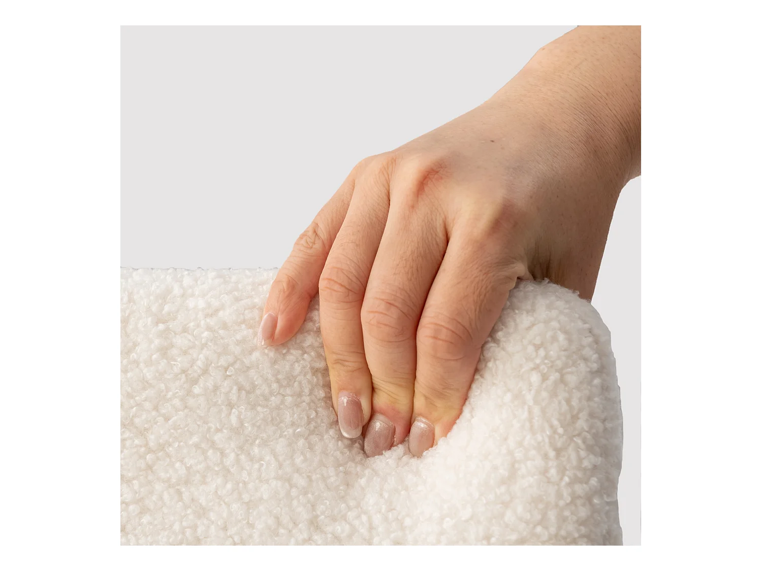 Lot de 4 chaises de salle à manger en bouclette style industriel,POMONA