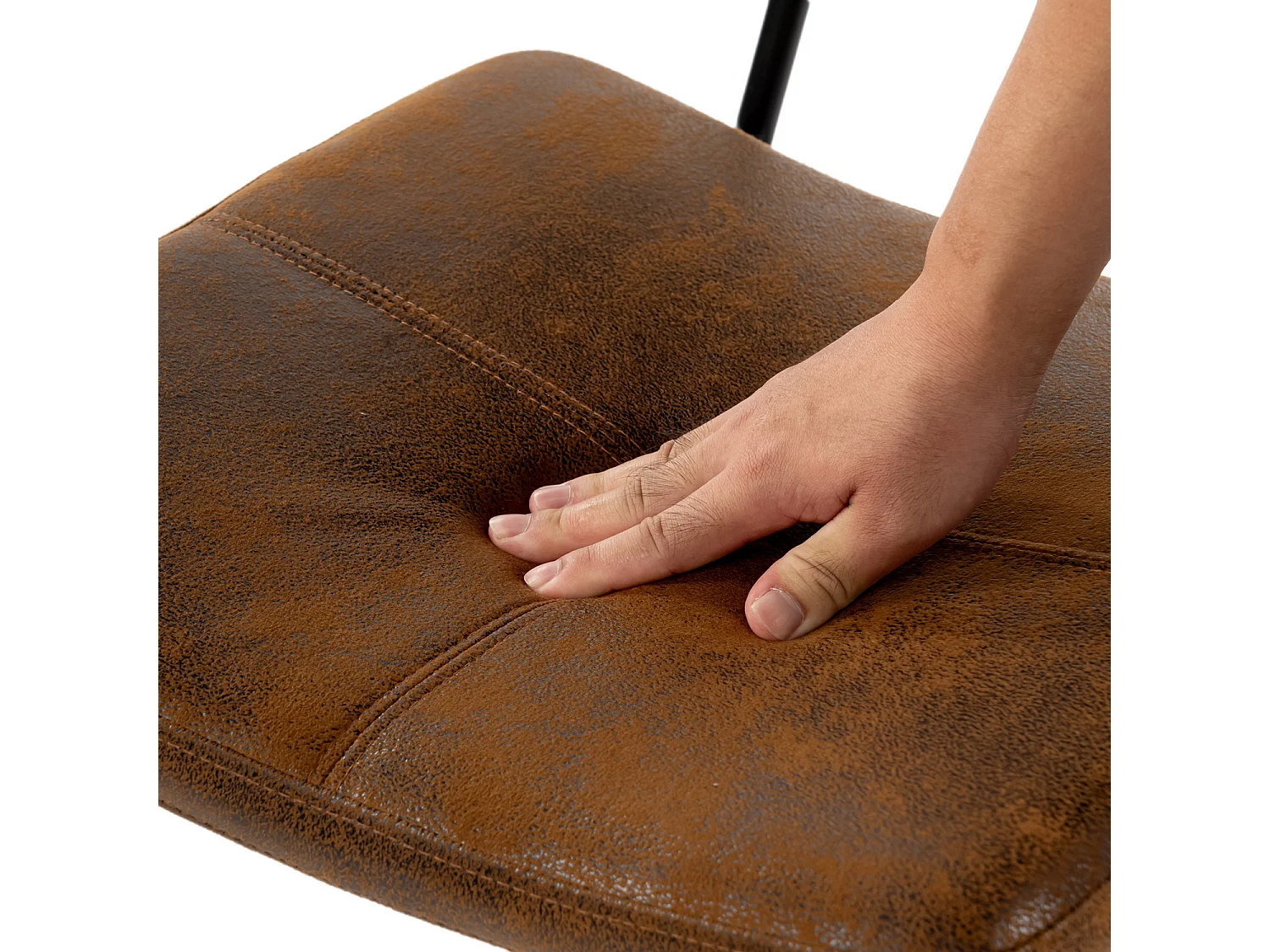 Lot de 4 chaises de salle à manger en microfibre style rétro vintage,POMONA