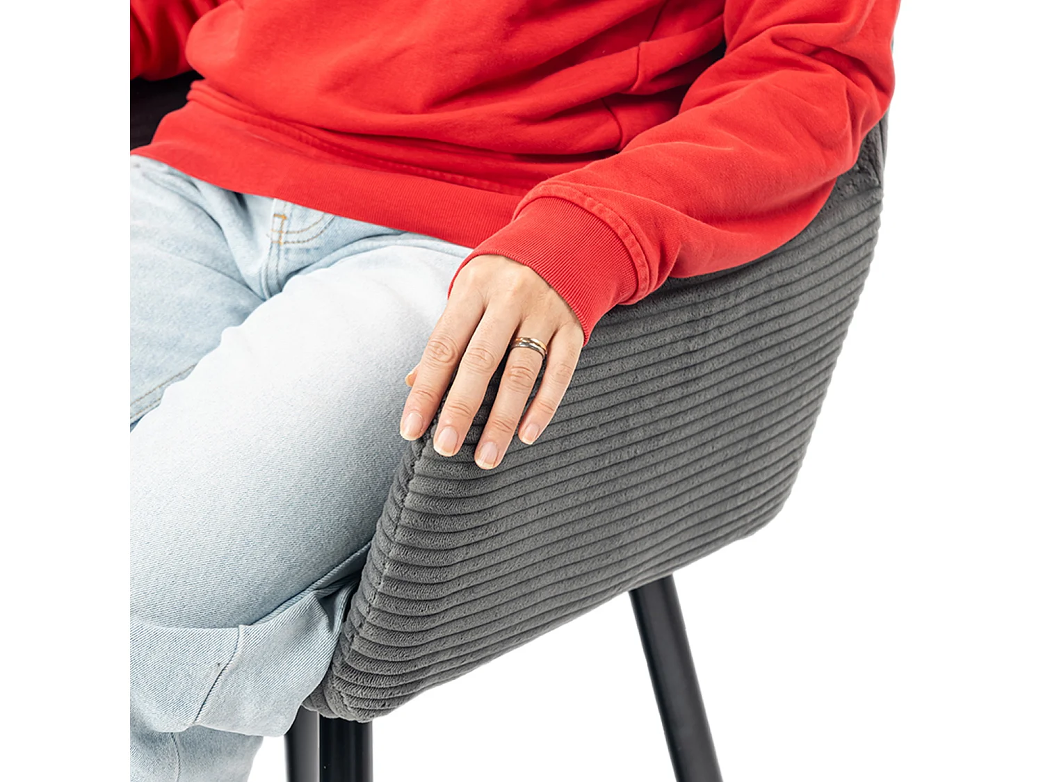 Lot de 6 chaises de salle à manger fauteuils en velours côtelé style scandinave,CROMWELL