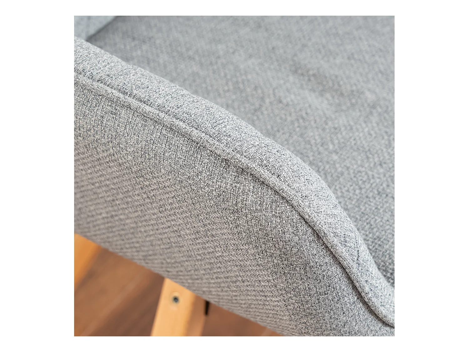 Lot de 6 fauteuil de salle à manger rotatif style scandinave en gris tissu,CARSON