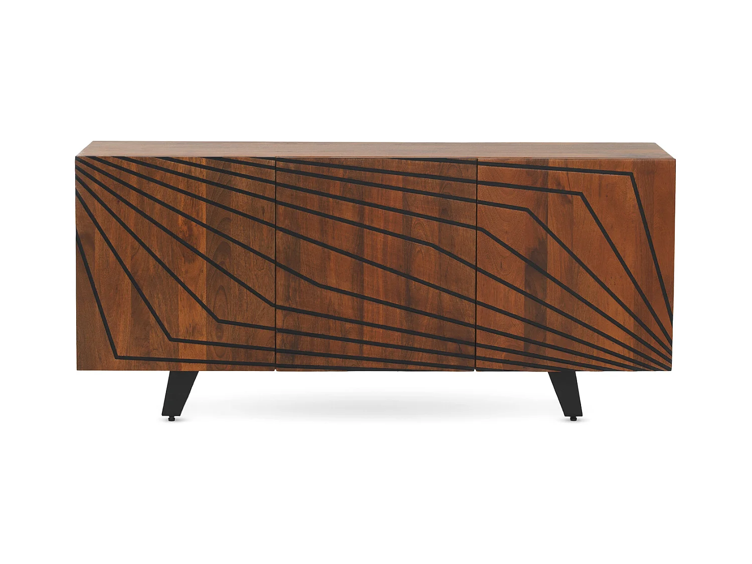 Buffet 3 portes en bois massif de manguier avec