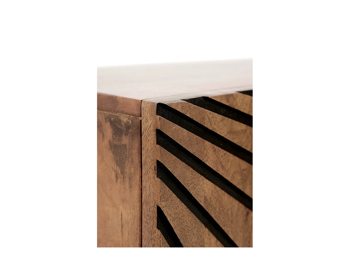 Buffet 3 portes en bois massif de manguier avec