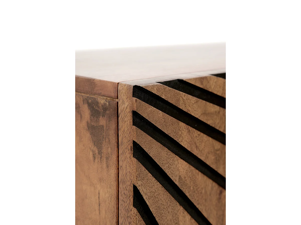 Sideboard mit 3 Türen aus massivem Mangoholz mit