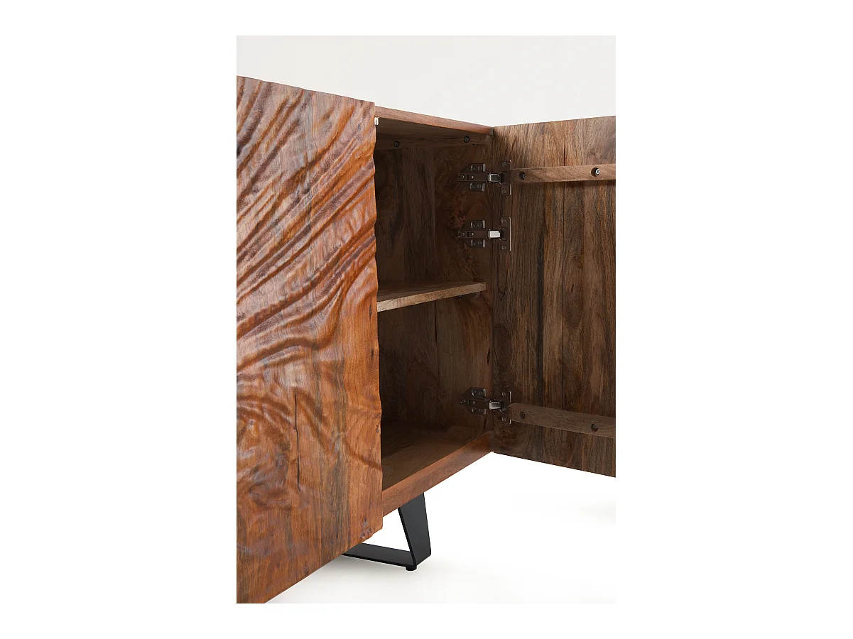 Buffet 4 portes en bois massif de manguier