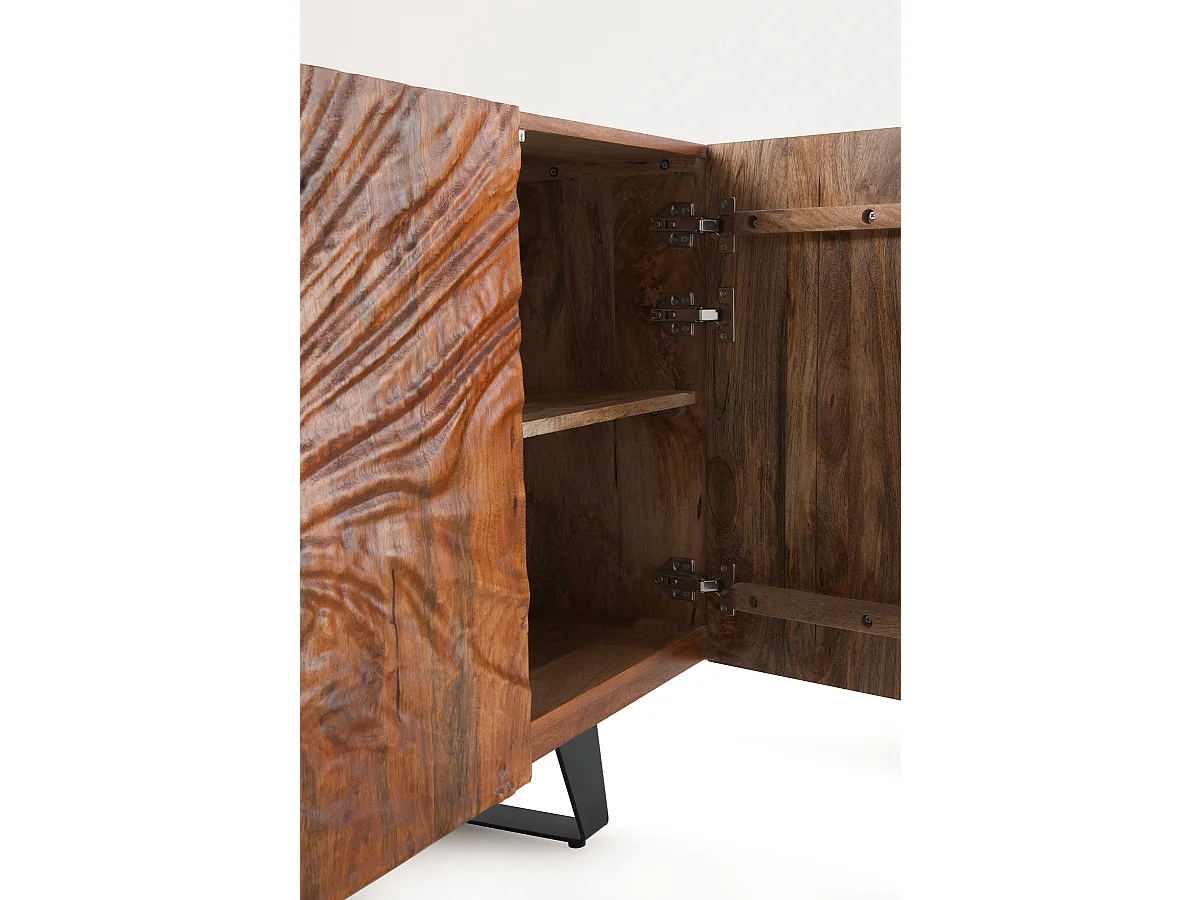 Sideboard mit 4 Türen aus massivem Mangoholz