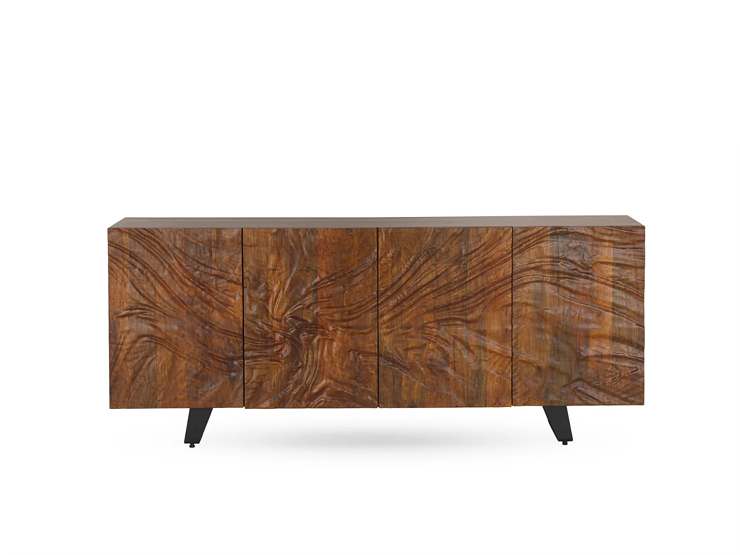 Sideboard mit 4 Türen aus massivem Mangoholz