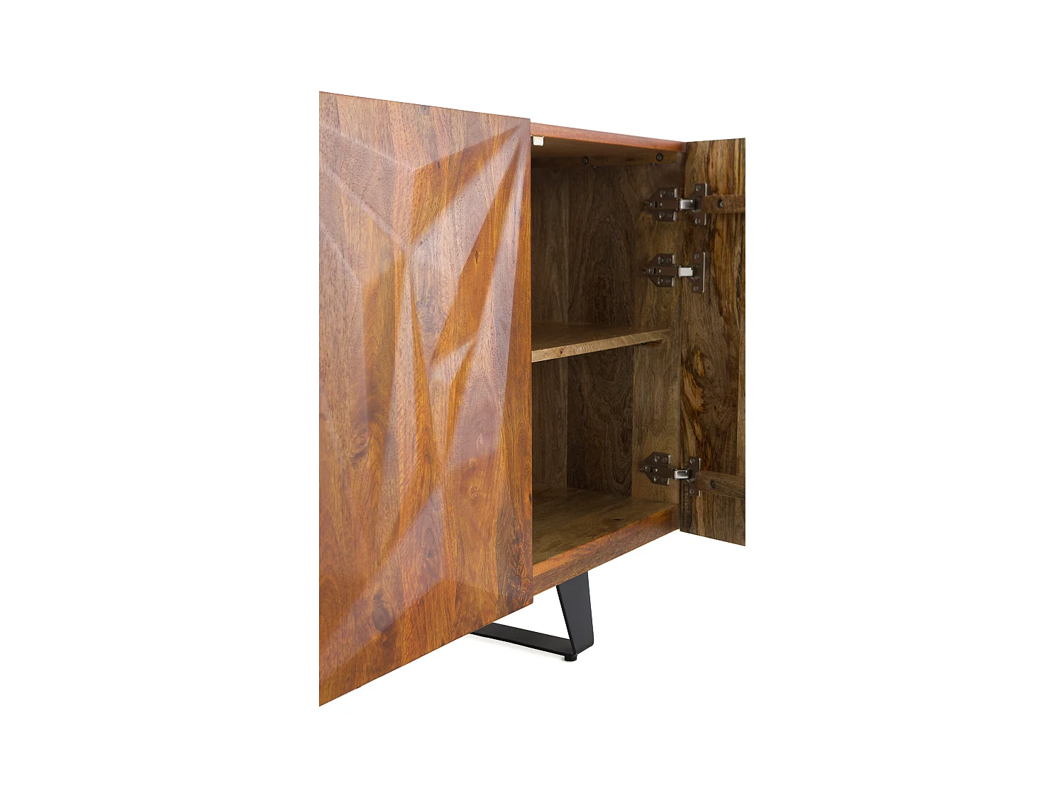 Buffet 4 portes en bois massif de manguier