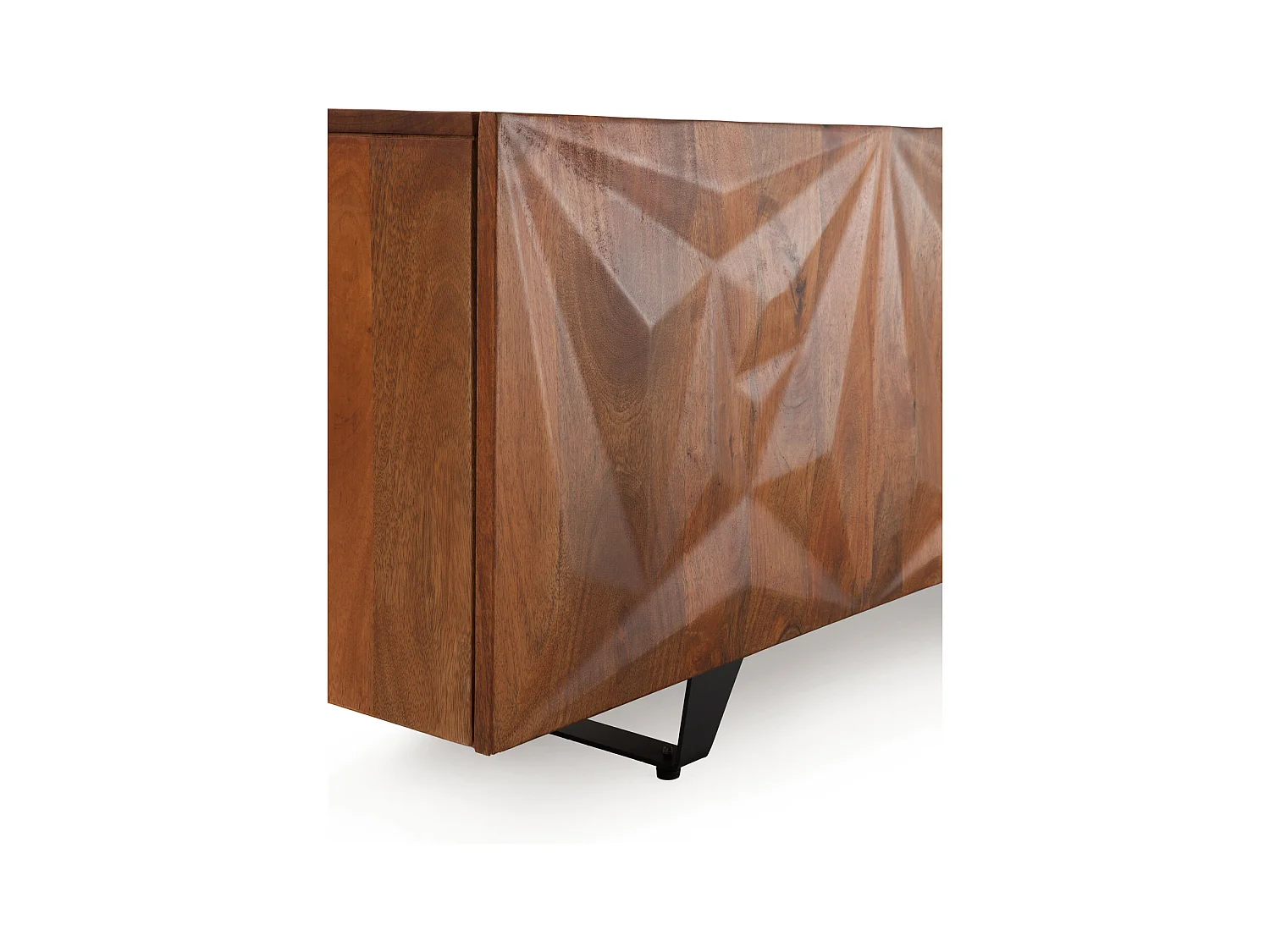 Buffet 4 portes en bois massif de manguier