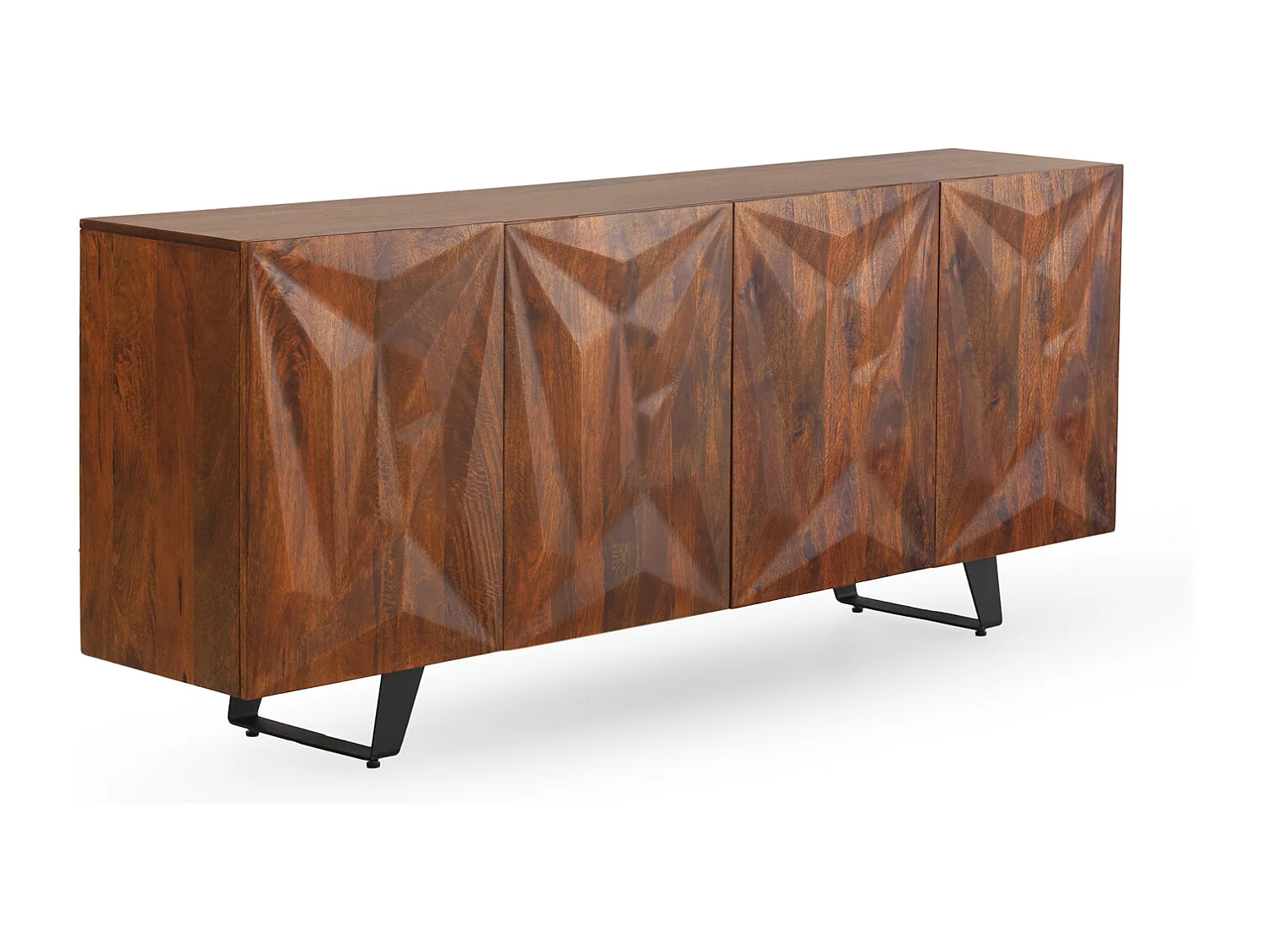 Sideboard mit 4 Türen aus massivem Mangoholz
