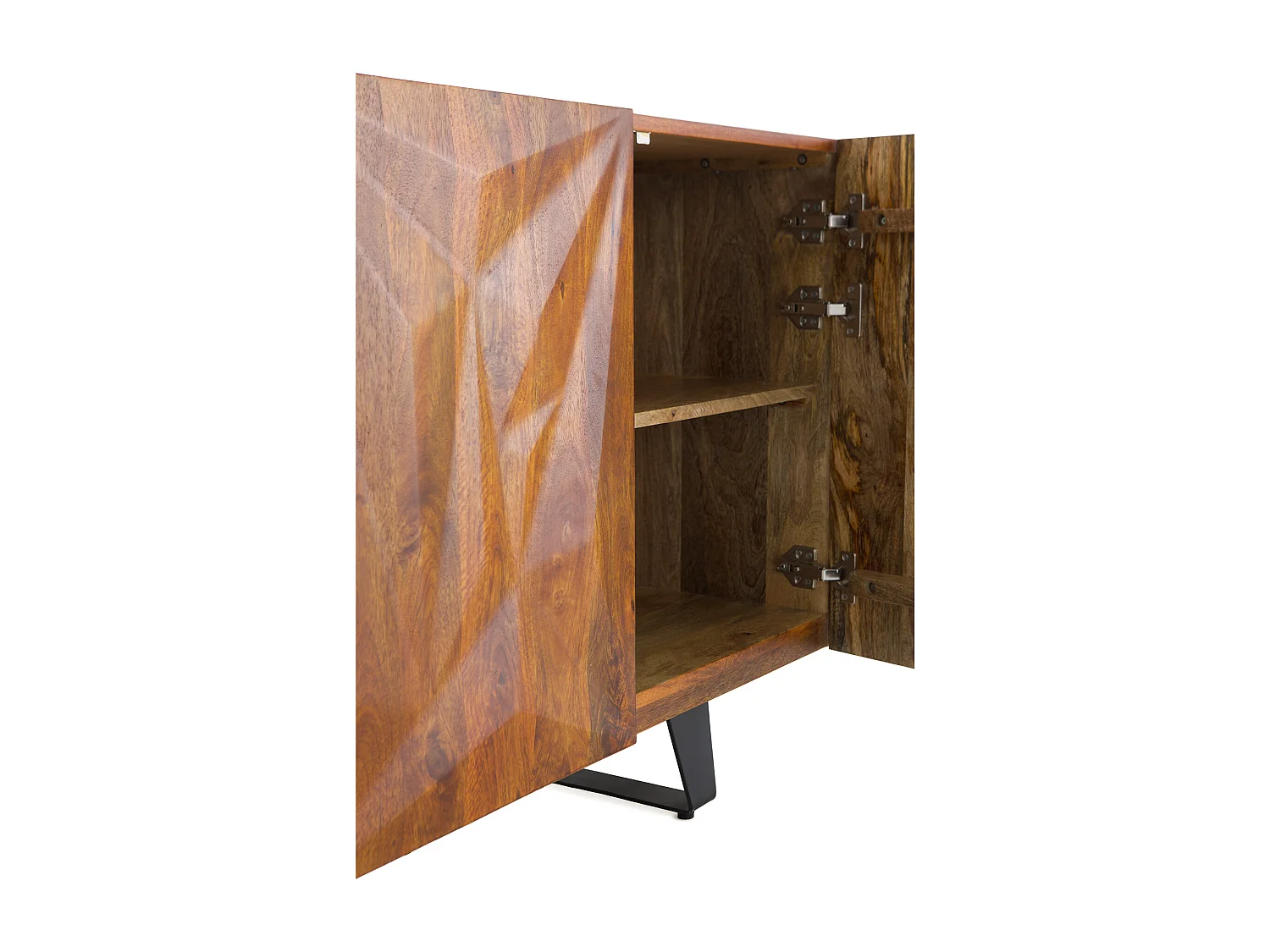 Sideboard mit 4 Türen aus massivem Mangoholz