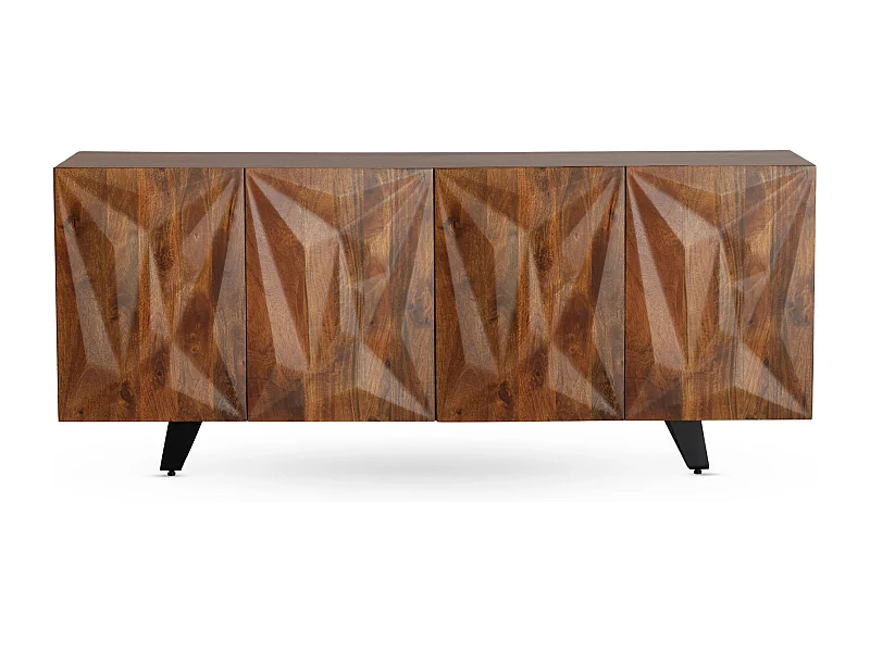 Sideboard mit 4 Türen aus massivem Mangoholz