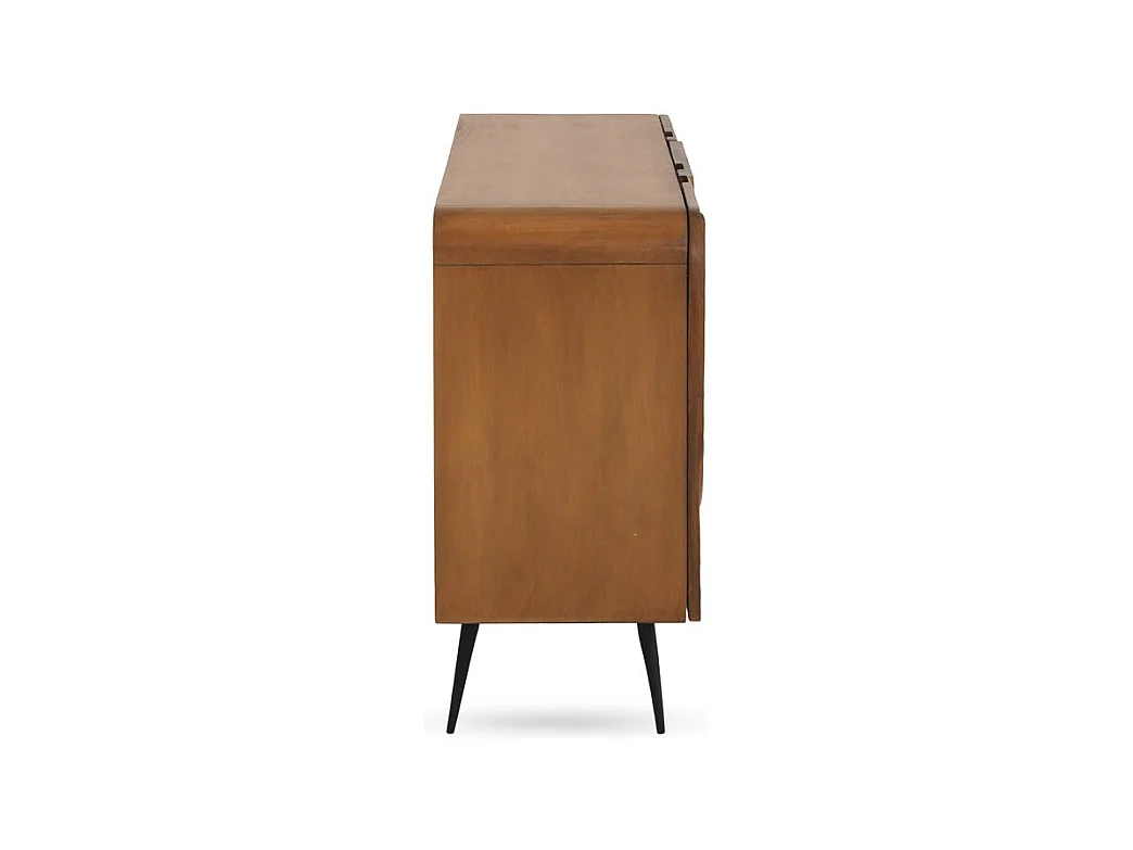 Buffet 3 portes couleur miel en bois massif de manguier