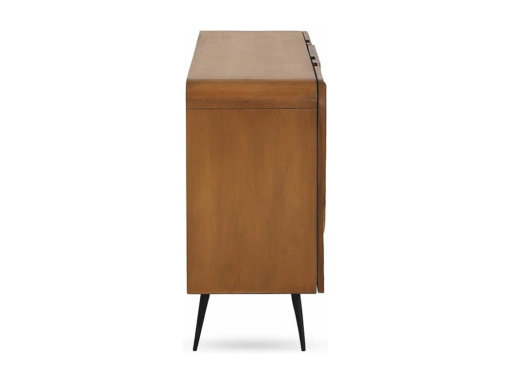 Sideboard mit 3 Türen in Honigfarbe aus massivem Mangoholz