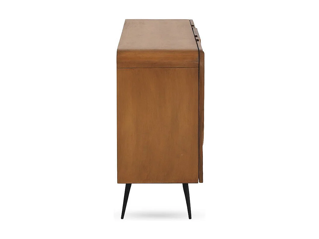 Sideboard mit 3 Türen in Honigfarbe aus massivem Mangoholz