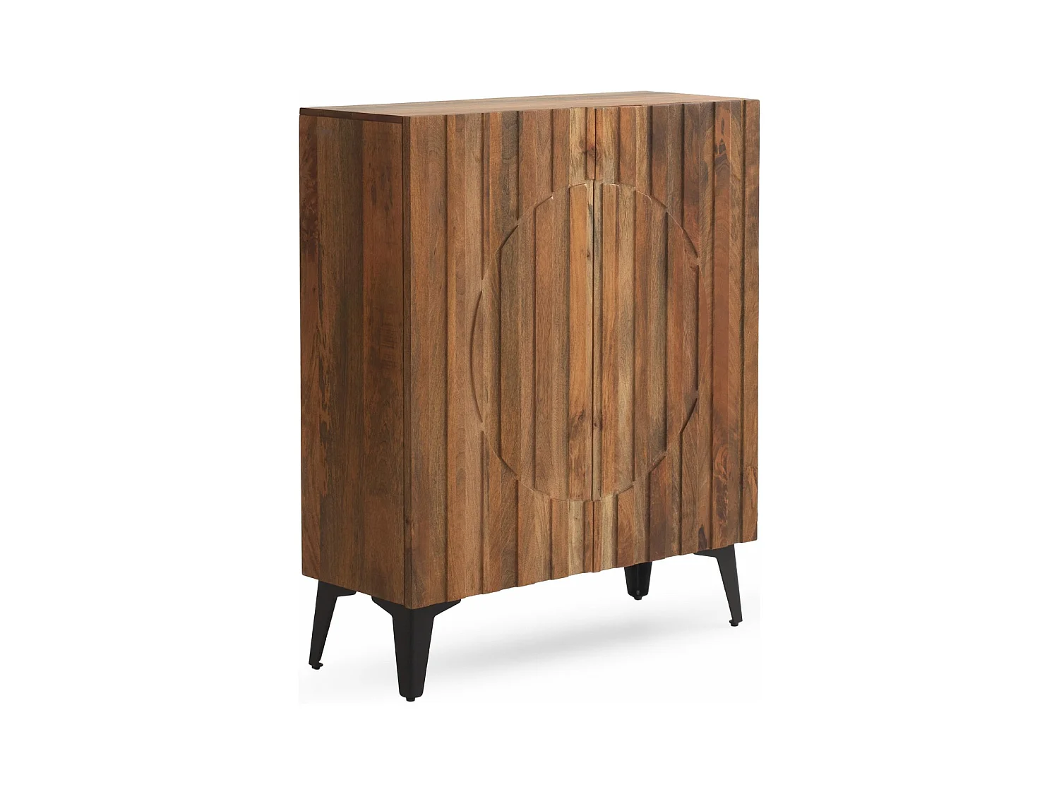 Buffet haut 2 portes en bois massif de manguier