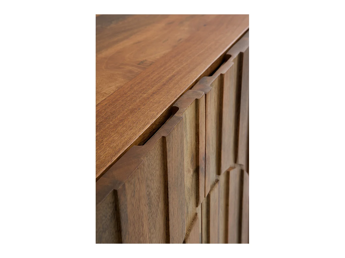 Buffet haut 2 portes en bois massif de manguier