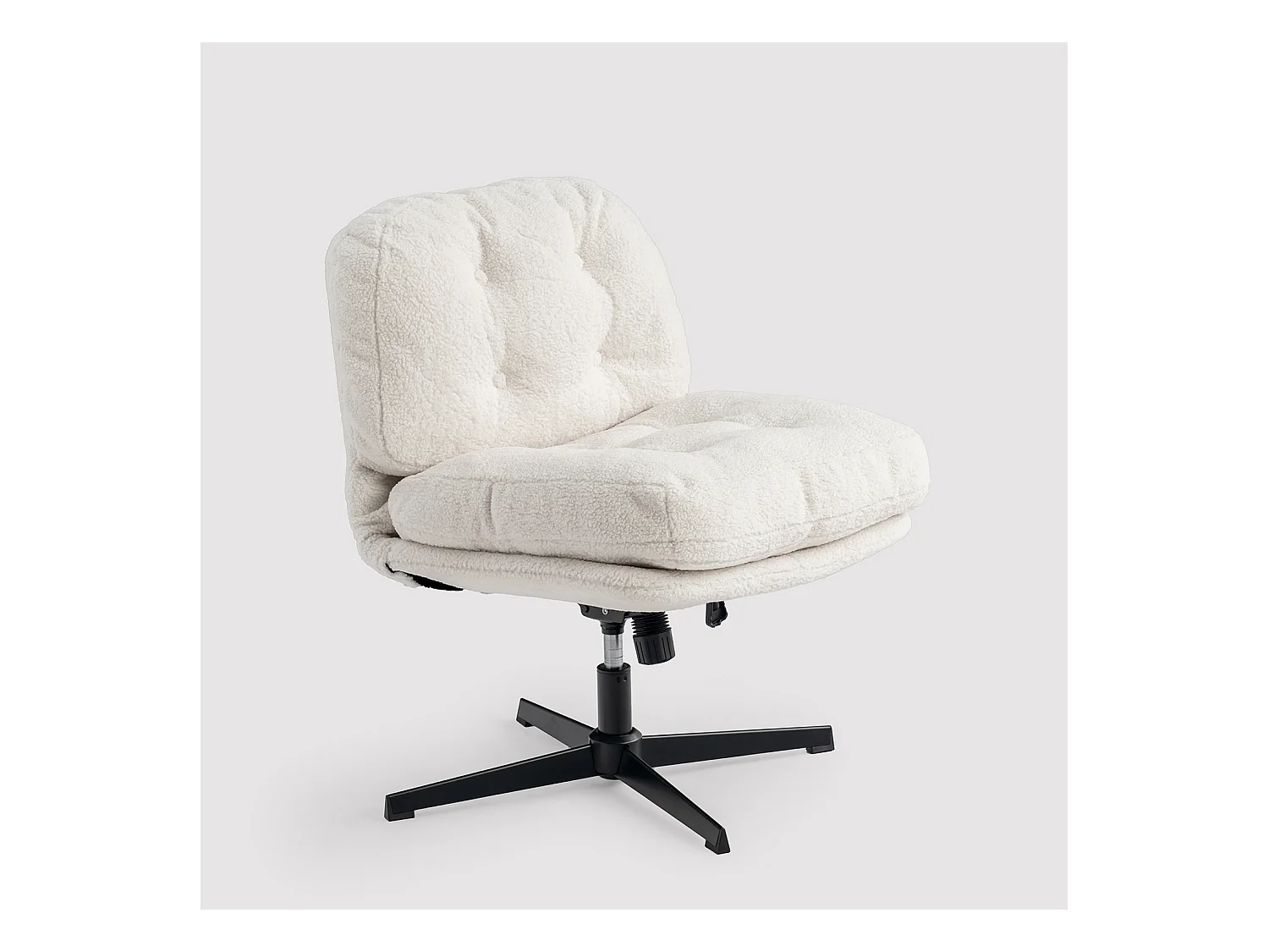 Fauteuil pivotant réglable en hauteur sans accoudoir en bouclette,ALINTONEX