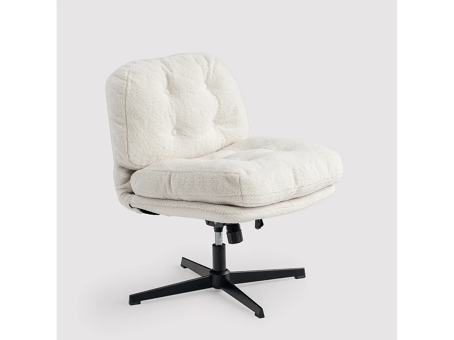 Fauteuil pivotant réglable en hauteur sans accoudoir en bouclette,ALINTONEX