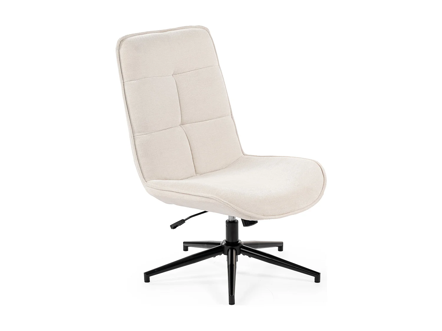 Fauteuil pivotant réglable en hauteur sans accoudoir en chenille style moderne,CHARLOTTE