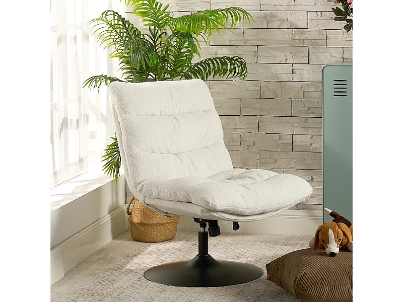 Fauteuil pivotant hauteur réglable avec inclinable sans accoudoirs,LAMBERY