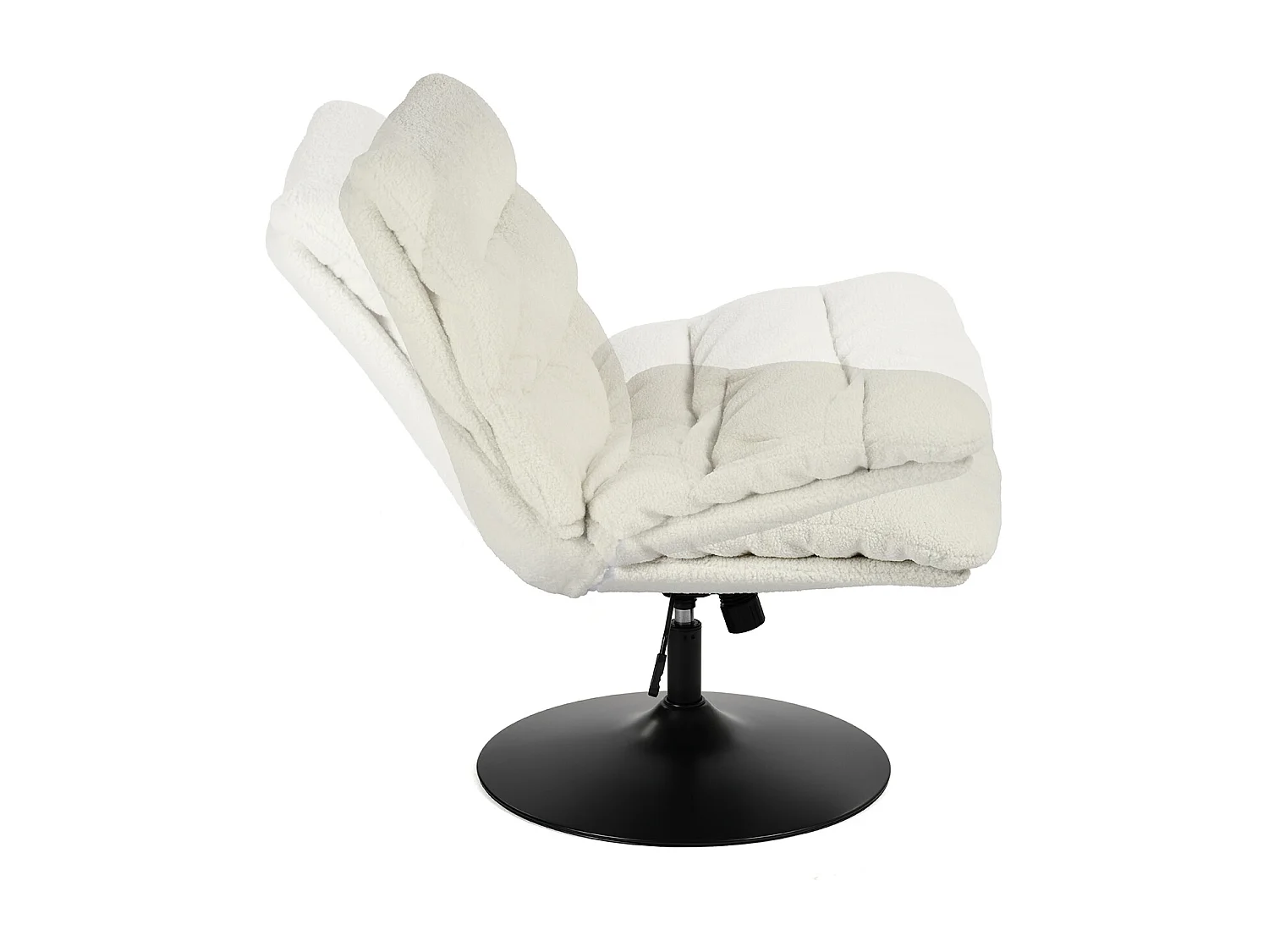 Fauteuil pivotant hauteur réglable avec inclinable sans accoudoirs,LAMBERY