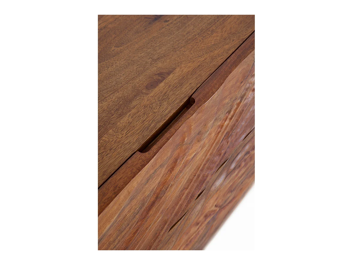 Mueble TV de 2 puertas y 2 cajones en madera maciza de mango