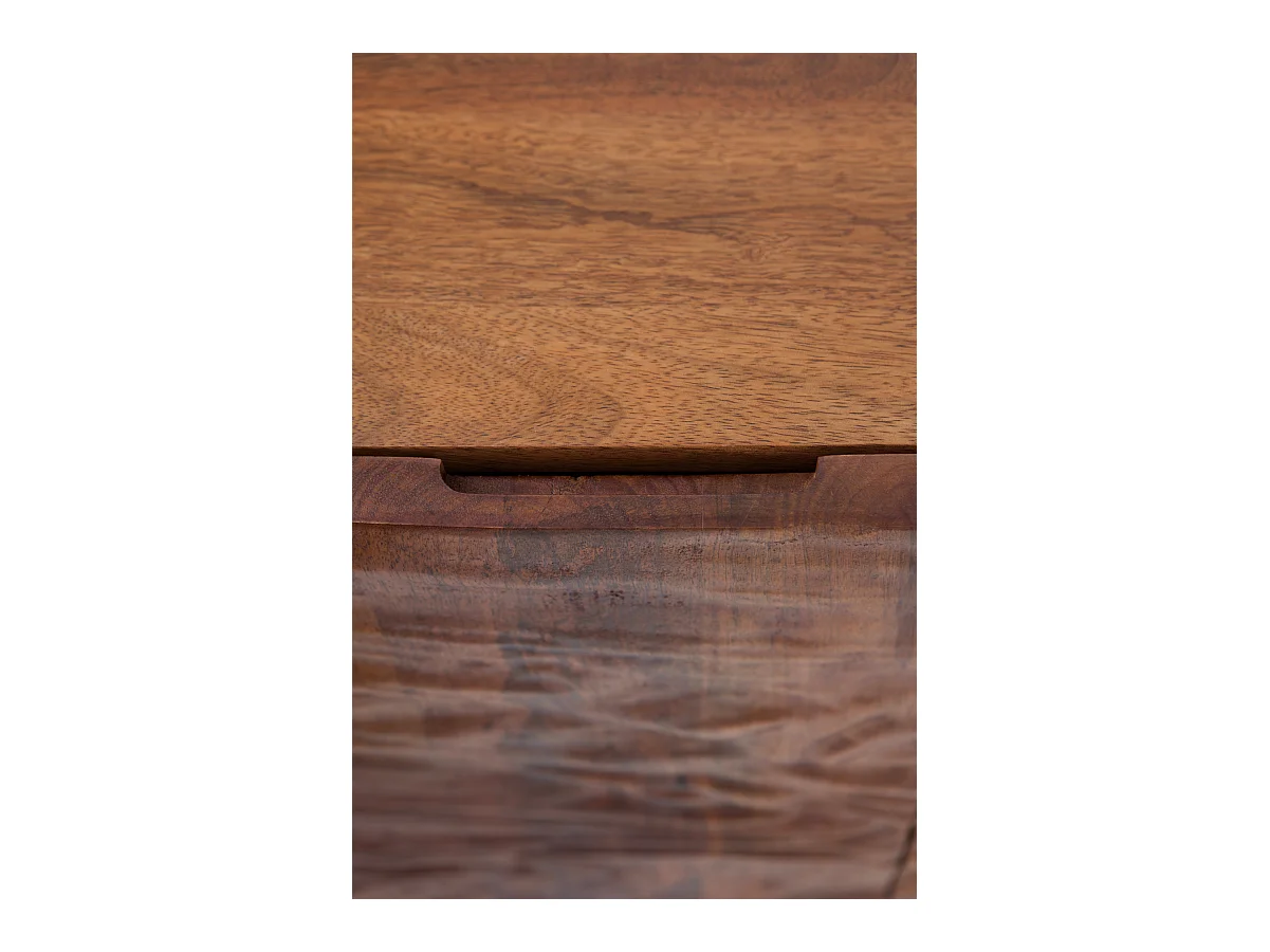 Mueble TV de 2 puertas y 2 cajones en madera maciza de mango