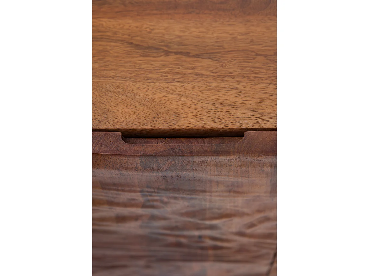 Meuble TV 2 portes et 2 tiroirs en bois massif de manguier