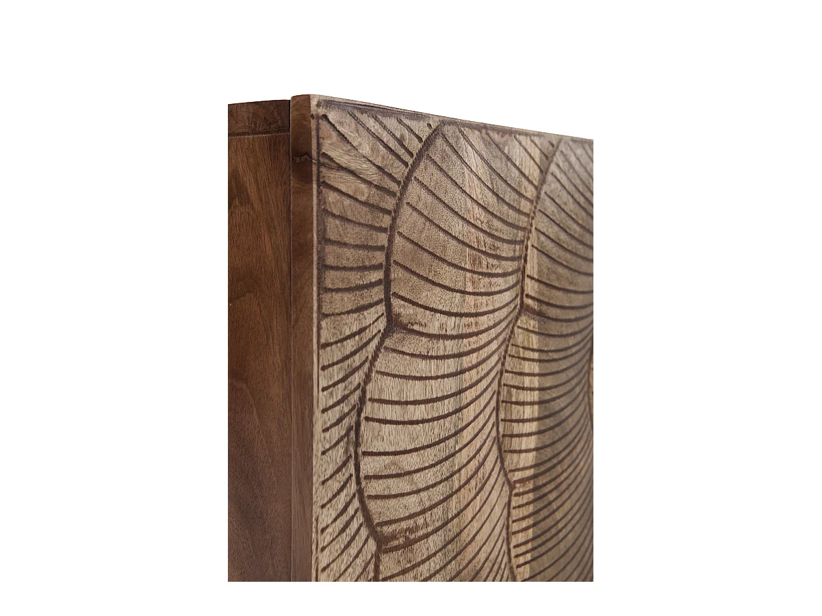 Meuble TV 2 portes et 2 tiroirs en bois massif de manguier