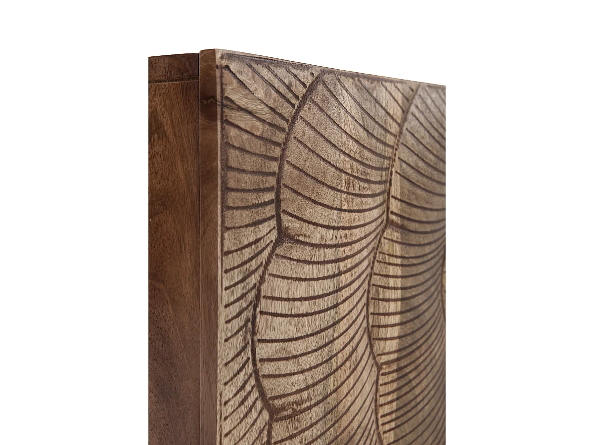 Meuble TV 2 portes et 2 tiroirs en bois massif de manguier