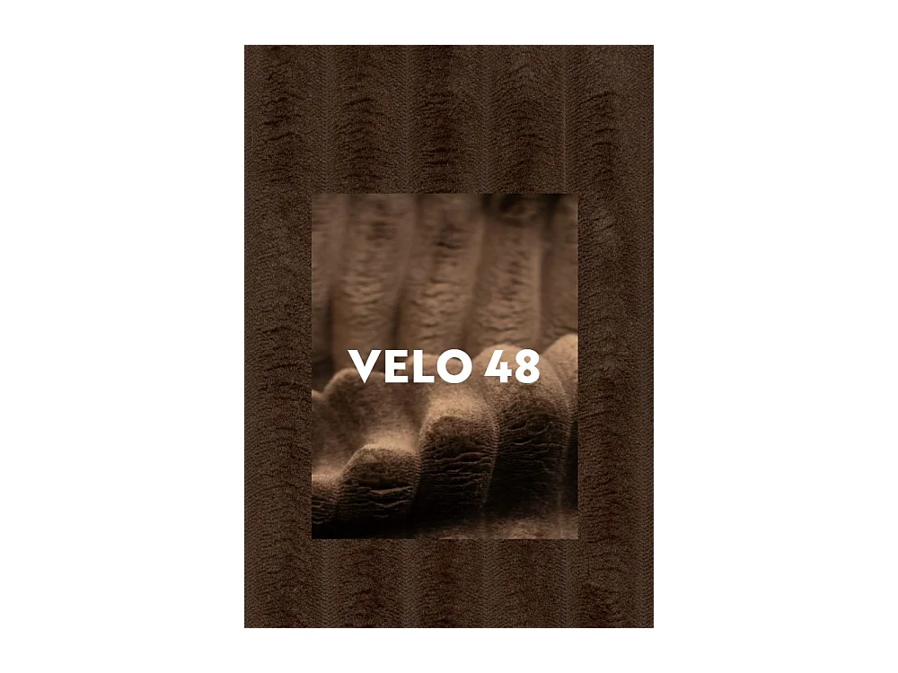 Lit à sommier tapissier avec sommier et surmatelas TRENTO en tissu peluche 160x200 cm marron H3-Bonell