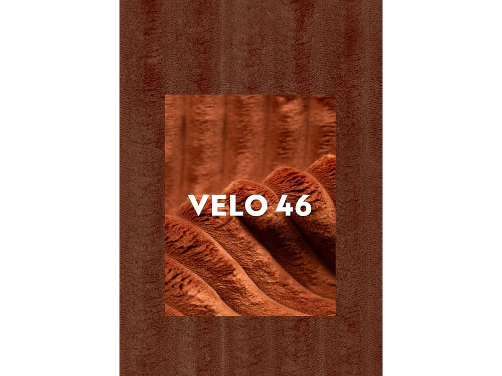 Lit à sommier tapissier avec sommier et surmatelas TRENTO tissu peluche cordon 140x200 cm cuivre H3-Bonell