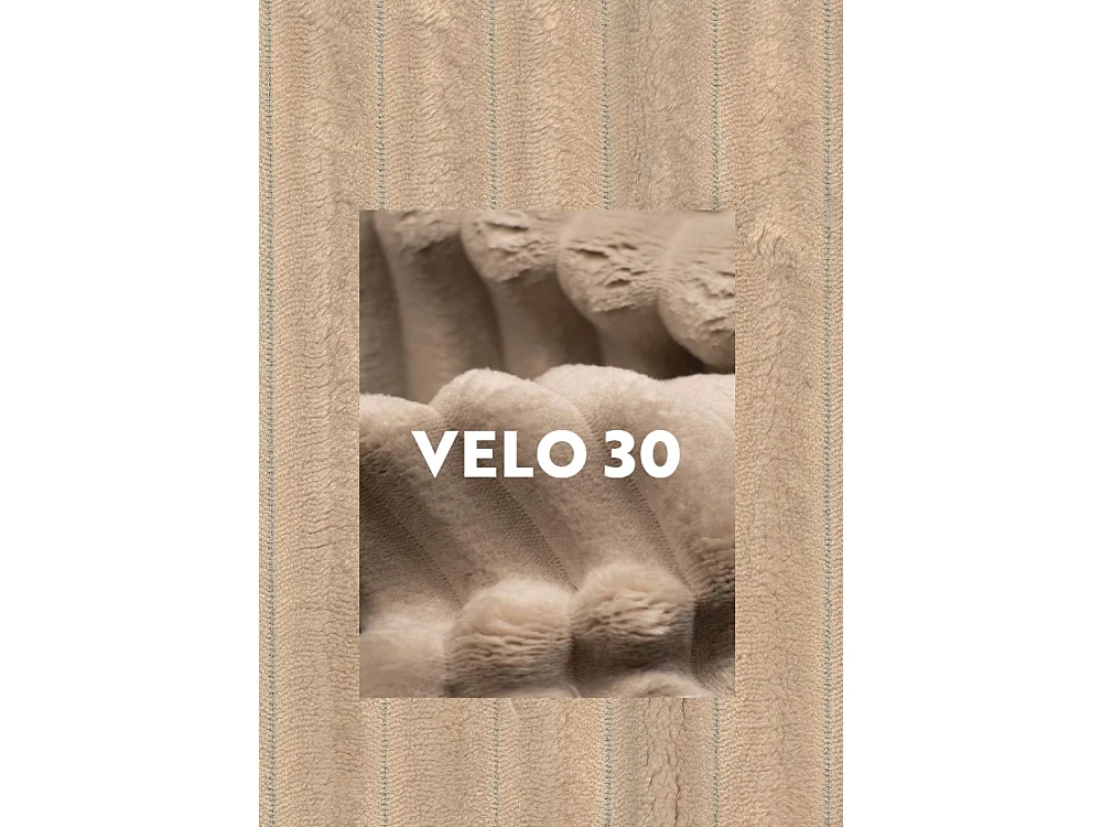 Lit boxspring avec sommier et surmatelas TRENTO tissu peluche cordon 140x200 cm beige H3-Bonell