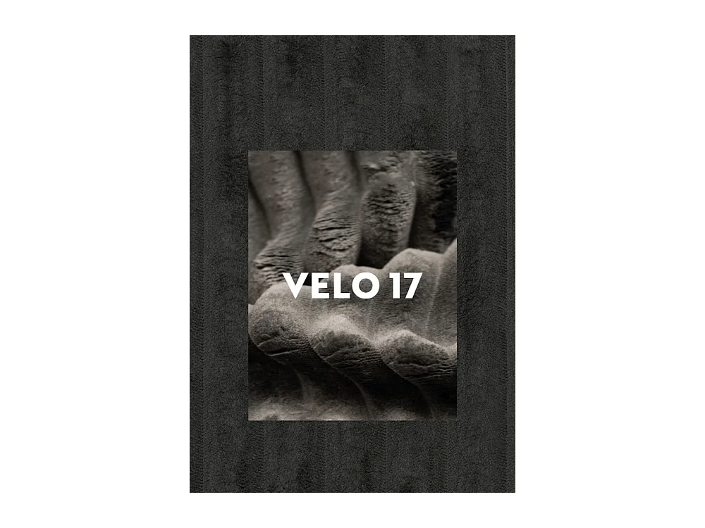 Lit à sommier tapissier avec sommier et surmatelas TRENTO tissu peluche cordon 140x200 cm graphite H3-Bonell